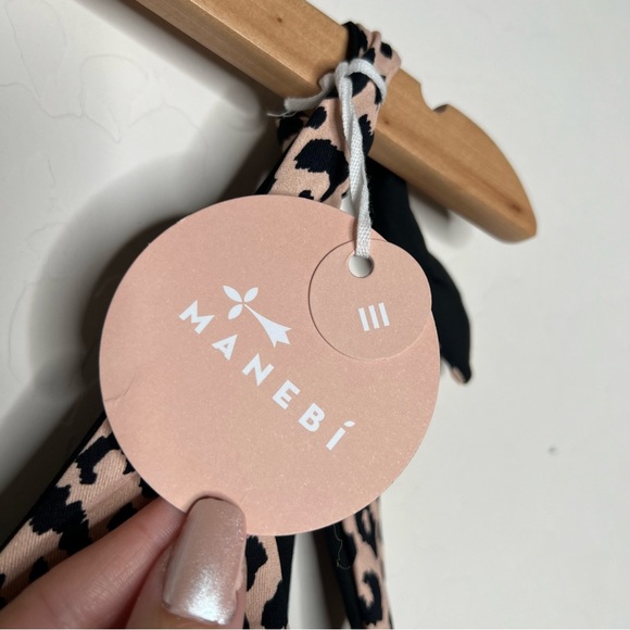 NWT MANEBI Tie-up One Piece Leopard Reversible Swimsuit - Picture 4 of 12